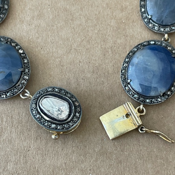 Sapphire Diamond Statement Necklace - Picture 5 of 14